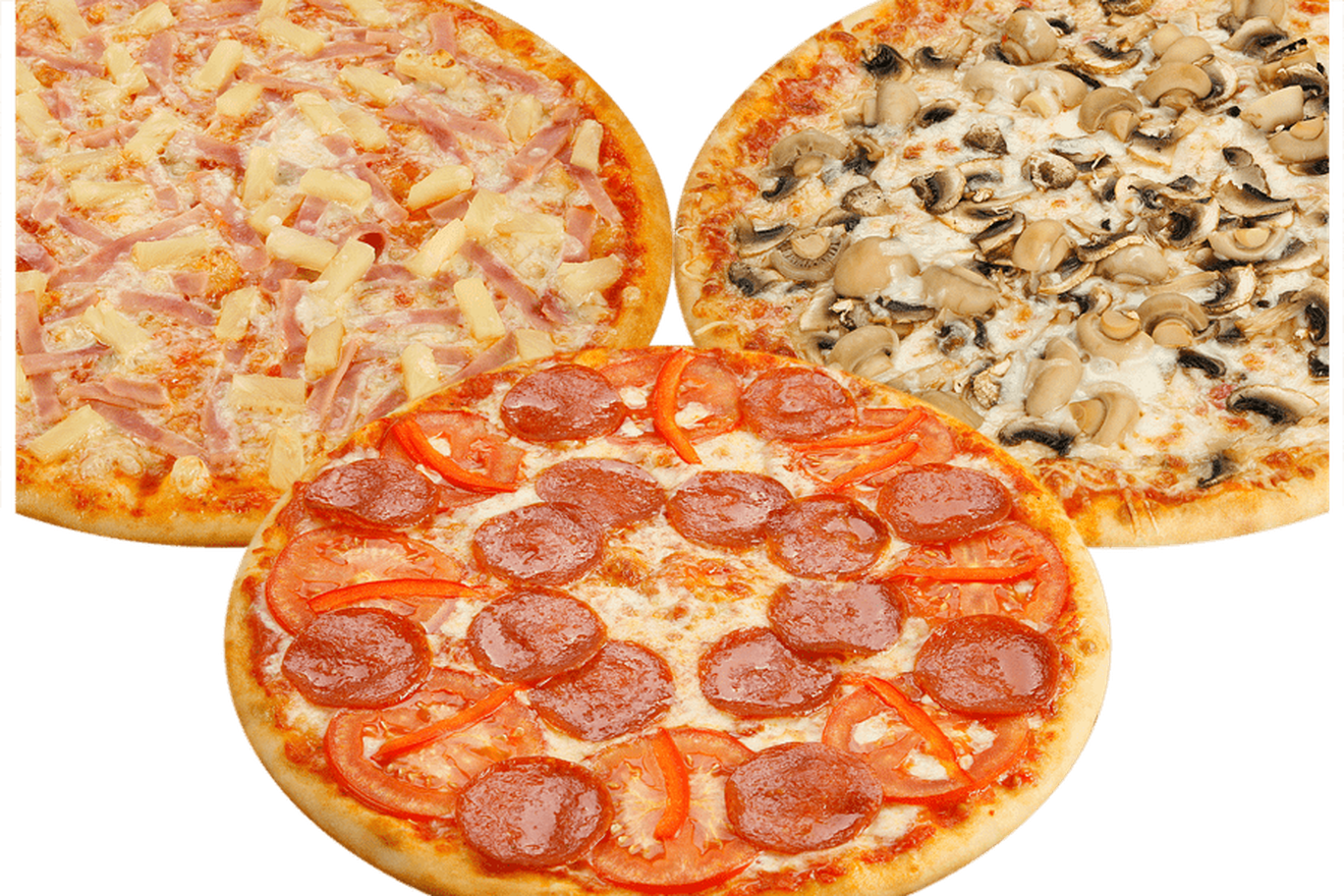 три пиццы одна с фруктами одна с овощами и соусом одна с мясом и сыром фото 16