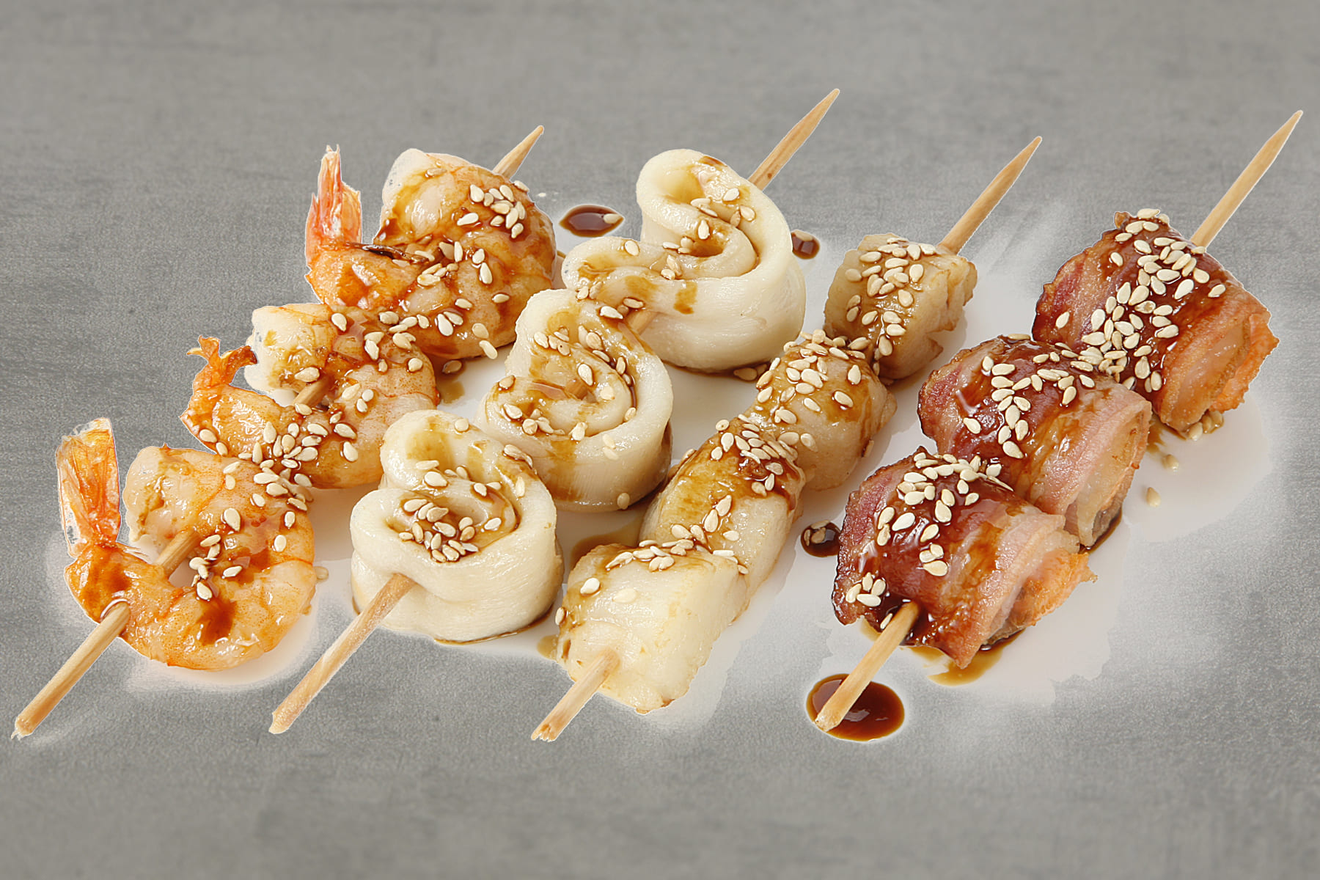 Ассорти шашлычков из морепродуктов