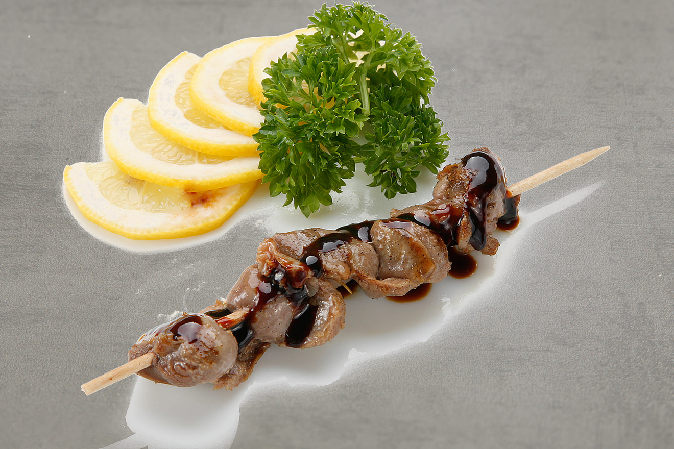 Шашлычок из куриных желудочков